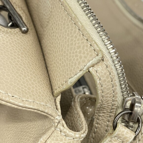Chanel Shoulder Bag, Chain Caviar Leather, Beige, Women's, P1985969 - Picture 6 of 16